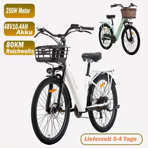Fahrrad Elektrofahrrad 26 Zoll 250WCity E-Bike 48V 10Ah Pedelec für Pendler - Bild 1 von 11