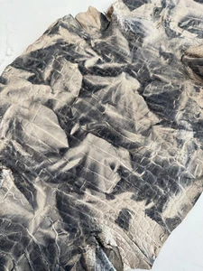 Crocodile Leather Black on Cream with Zebra print (100% Genuine skin) - Picture 1 of 4