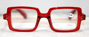 Occi Chiari Square Frame Reading Glasses +4.00 Magnify Strength NWT - Picture 1 of 5