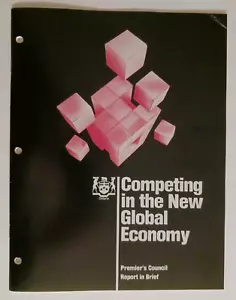 Vintage 1988-Competing In The New Global Economy-Report Brief Premier Of Ontario - Picture 1 of 1