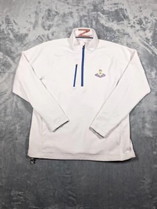 Chaqueta Zero Restriciton Para Hombre Grande Blanca Z500 1/4 Cremallera Pullover Golf Tour Logo - Imagen 1 de 7