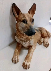 German Shepherd Dog K-9 Canine Realistic Animal Statue, USA, Vintage 1980's, VG  - Picture 1 of 8