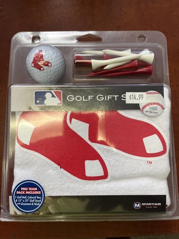 Boston Red Sox Golf Set 1 Ball 8 Tees and 1 Towel Cover