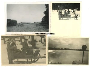 4x Orig. Foto Soldaten MG.Btl.1 in TUCHEL Tuchola Polen 1940 Gleboczek - Bild 1 von 1