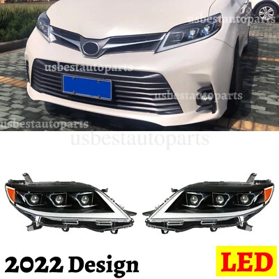 LED Headlight Assemblies For Toyota Sienna 2011-2020 Start Up Animation headlamp Foto 1 de 4