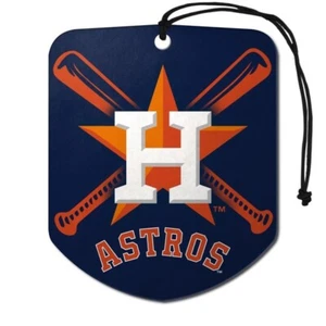 2pk Houston Astros Double-sided Logo Paper Hanging Car Air Freshener Perfume - Picture 1 of 2
