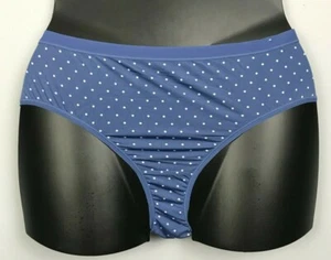 Cacique Lane Bryant Sz 26/28 BLUE DOT Nylon No Show Hipster Panty NWOT - Picture 1 of 4