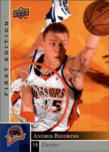 2009-10 Upper Deck First Edition Warriors Basketball Card #50 Andris Biedrins