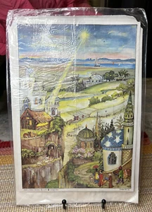Vintage West Germany Stuttgart-Rohr Christmas Advent Calendar No 42 Bethlehem - Picture 1 of 6