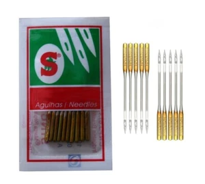 10x Nähmaschinen Nadeln System 2045 Stärke 100/16 für dickere Stoffe - Bild 1 von 1