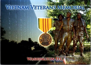 Vietnam Veterans Memorial Washington DC c2000 Soldiers - Picture 1 of 2