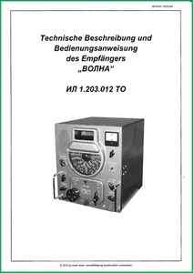 Deutsche Bedienungsanleitung / Manual für Funkempfänger Wolna-K/Volna-K/ВOЛНА-К - Bild 1 von 6