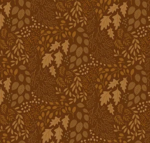 Harvest Minis Brown Tonal Leaves Blender Cotton Fabric 5470 by the half yard - Picture 1 of 4