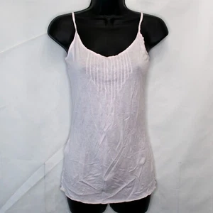 NEW Express Pintuck Pleat Cami Tank Top Womens Small S Pink Cotton Modal Y07X - Picture 1 of 5