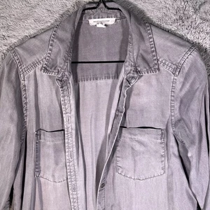 Camisa gris con botones Beach Lunch Lounge para mujer/cubrimiento de natación talla S/P - Imagen 1 de 9