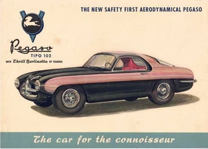 Catalogue brochure Pegaso Z102 B / BS Berlinetta Touring 1954 Anglais English - Picture 1 of 2