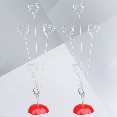  2 Stück Rote herzförmige Basis Fotohalter Herzform Notiz Memo Clip Baum - Bild 1 von 4