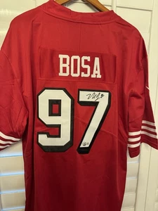 Nick Bosa Signed San Francisco 49ers Throwback Jersey Beckett BAS COA - Picture 1 of 6