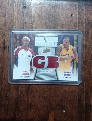2009-10 Upper Deck Dual GameMaterialDaniel Gibson Cavaliers/Shannon Brown Lakers - Image 1 of 2