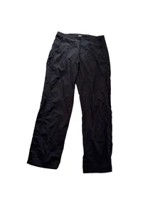 Royal Robbins Hiking Pants Womens Size 12 tall / long button hem nylon black - Picture 1 of 7