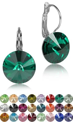 LUISIA® Ohrringe Rivoli mit Kristallen von Swarovski® - 12 mm - Strass Ohrhänger - Bild 1 von 4