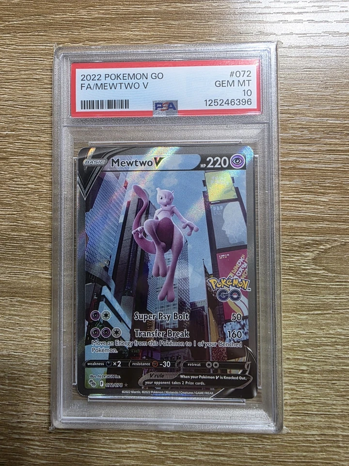 Mewtwo V (Alternate Full Art) 072/078 Pokémon GO Holo PSA 10 - Image 1 of 1