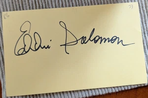 Eddie Solomon - 1973 Debut Autographed 3x5 Index Card - Deceased 1986 - Picture 1 of 1
