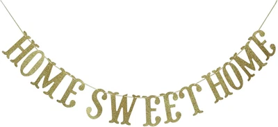 Banner dorado brillante para el hogar para inauguración de casa decoración militar patriótica familia P Foto 1 de 4