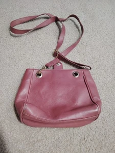 Free People Leder Umhängetasche Handtasche klein dunkelrot - Bild 1 von 9