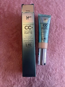 IT COSMETICS ~ CC+ NATURAL MATTE FULL COVERAGE CREAM ~ FAIR IVORY ~ 1.08 OZ - Picture 1 of 1