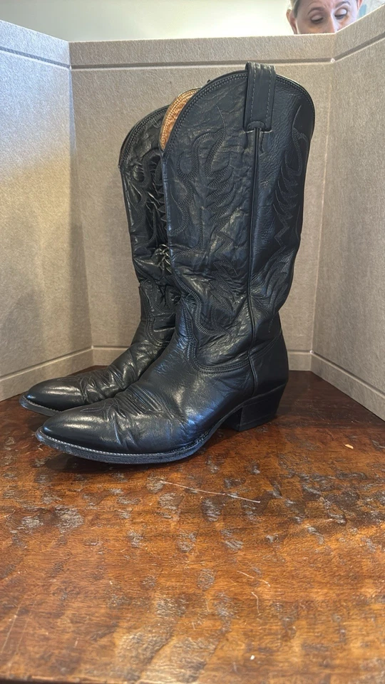 Botas Nocona 8517C Texas para Hombres Negras Botas Vaqueras Western Talla 9B Foto 1 de 4