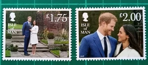 ISLE OF MAN 2018 HRH Prince Harry & Meghan Markle wedding unmounted mint - Picture 1 of 2