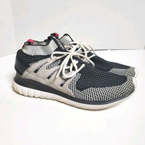 Adidas Tubular Nova Mens Shoes Sneakers Size 10.5 Black White Pink Prime Knit - Picture 1 of 9
