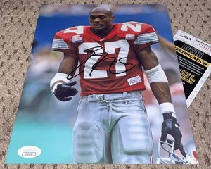 EDDIE GEORGE SIGNED 8X10 PHOTO JSA AUTOGRAPH OHIO STATE FOOTBALL OSU BUCKEYES - Picture 1 of 1