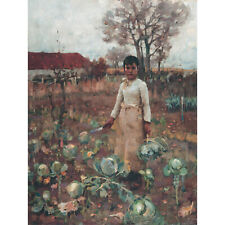 PAINTING JAMES GUTHRIE A HIND'S DAUGHTER 1883 12X16 INCH ART PRINT POSTER HP2357