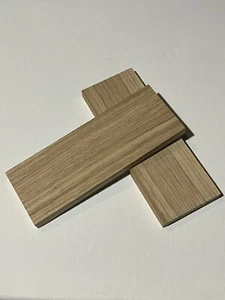 2 Piece White Oak Knife Handle Scales Lumber Blank Bookmatched 130x48x9mm #57 - Picture 1 of 3