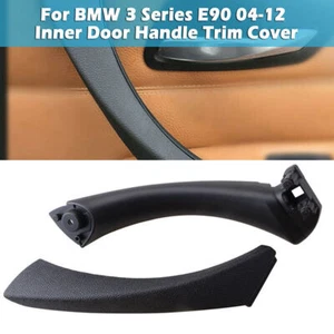 Passenger Side Inner Outer Door Panel Handle Pull Trim Cover Fits BMW E90 Black - Bild 1 von 9
