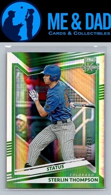 2022 Panini Elite #31 Green /499 Sterlin Thompson - Image 1 of 2