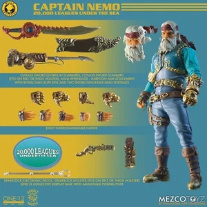 Mezco one:12 Vingt mille lieues sous les mers Capitaine Nemo Action Figure STOCK - Picture 1 of 6