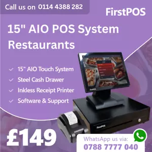15" All in One POS EPOS Registrierkasse Kassensystem für Restaurants - Bild 1 von 9