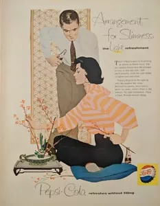 1958 Vintage Pepsi Cola Druck ad. Be hell be light haben eine Pepsi - Bild 1 von 1