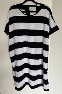 Elk The Label Black & White Striped Cotton Dress/Tunic Size S/M (Only Worn Once) - Picture 1 of 6