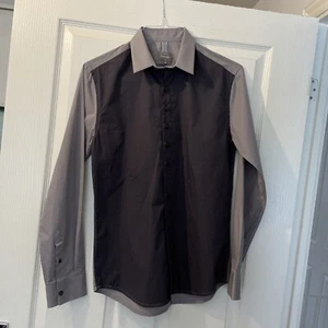 Peter Werth London N.1 Smart Shirt Mens Size S Charcoal & Lt Grey NEW RRP £55 - Picture 1 of 8