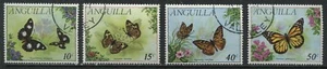 Anguilla 1971 Butterflies set of 4 used - Picture 1 of 1