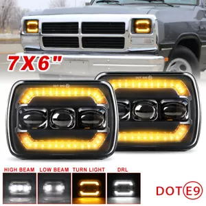 Par de faros LED de 5x7"" 7x6"" haz alto/lo para Dodge Ram 50 con D150 con D250 con D350 - Imagen 1 de 9