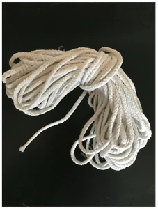 Braided Piping Cord Cotton 5mm White - 2 metres per lot - Picture 1 of 2
