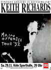 Keith Richards - Main Offender Tour - Germany - 1992 - Concert Poster