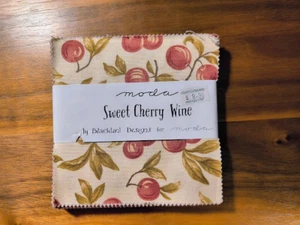 Moda Sweet Cherry Wine 42 5" Charm Pack Fabric Quilting Squares - Picture 1 of 2