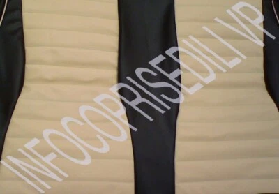 COPRISEDILI FIAT 128 BERLINA Faro Tondo Linea Bicolore NERO e BEIGE CHIARO — 第 1/4 张图片