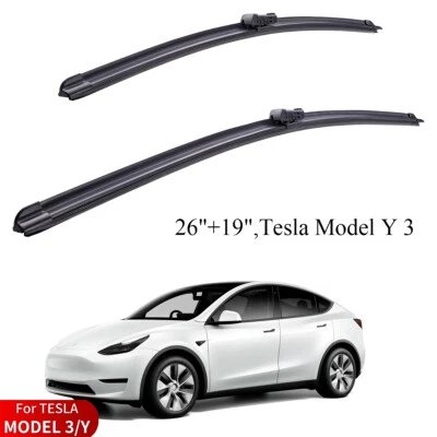26"+19" Tesla Model Y 3 Windshield Wiper Blade Original Factory Quality 2pcs  - Image 1 of 4